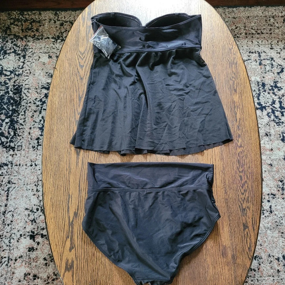 Flutterkini Black Swim Molded Top and Bottom Set Size Women Large NEW with TAGS - Picture 7 of 13